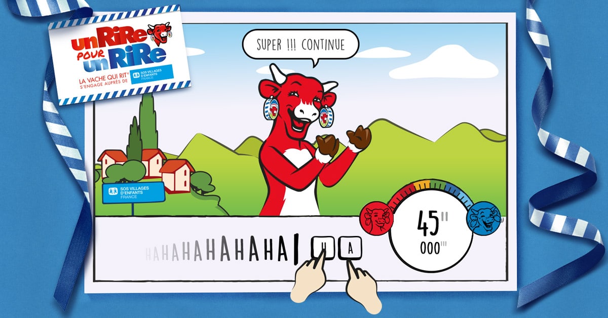 Un rire pour un rire pour SOS Villages d&rsquo;Enfants avec La vache qui rit®