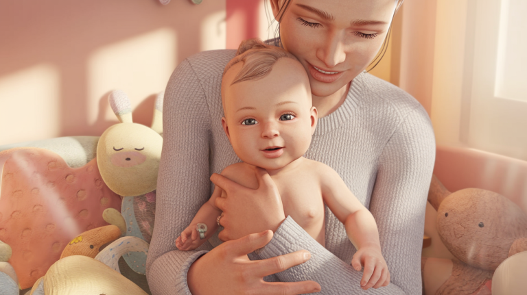 Comment se passe les premiers câlins de bébé ?
