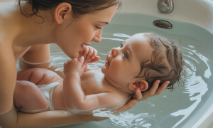 Comment favoriser la complicité entre maman et bébé lors des moments de tendresse au bain?